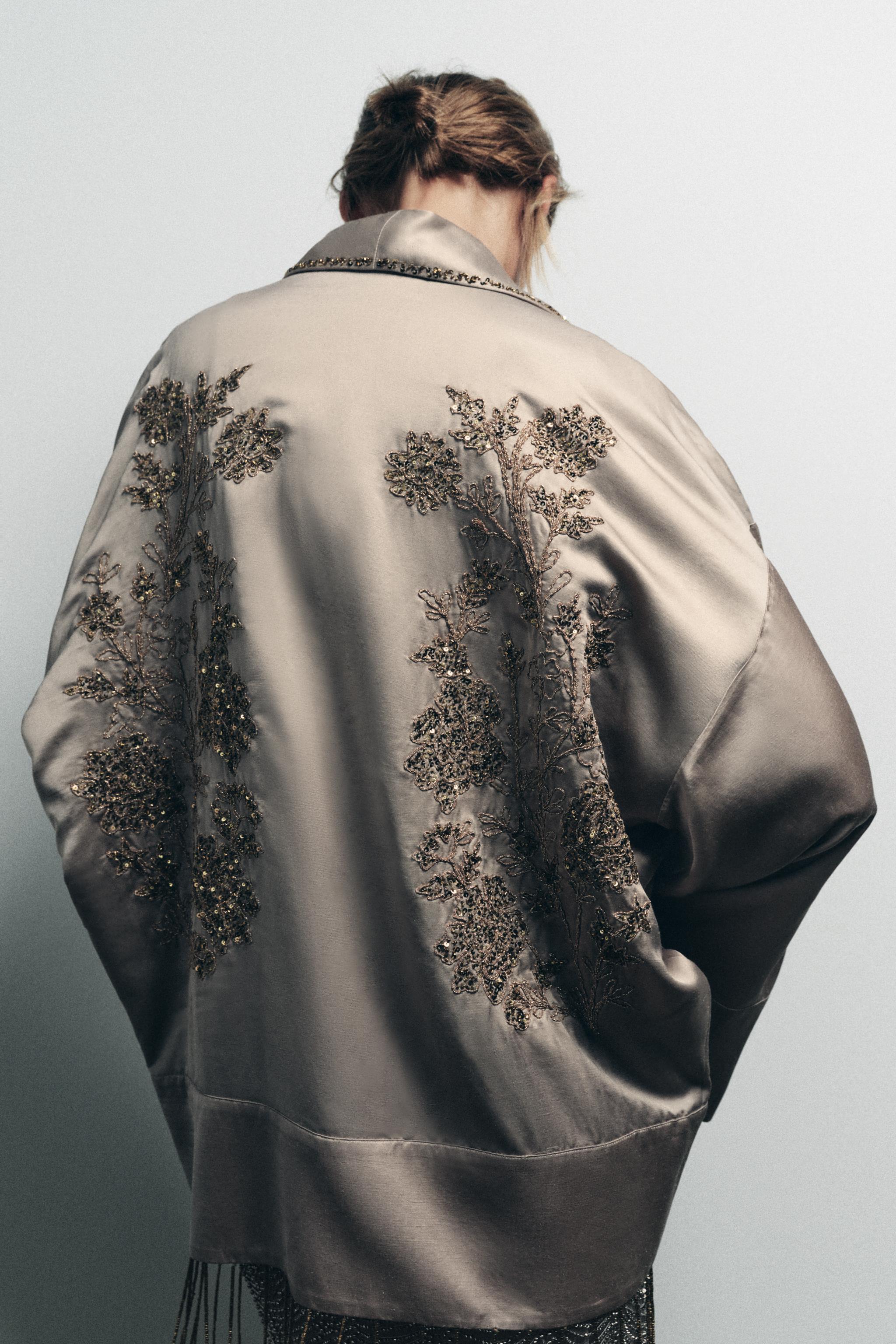 LIMITED EDITION EMBROIDERED BEADED KIMONO